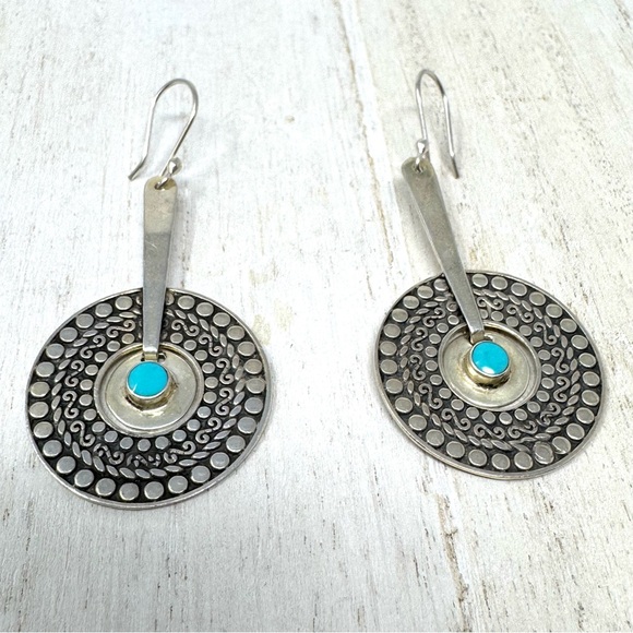 AMPARO Mexico Sterling silver / turquoise earrings